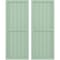 Ekena Millwork Americraft 6-Board Exterior Wood 2 Equal Panel Framed Board-n-Batten Shutters, ARW101BF621X59SGH, PR ARW101BF621X59SGH - alternate 1